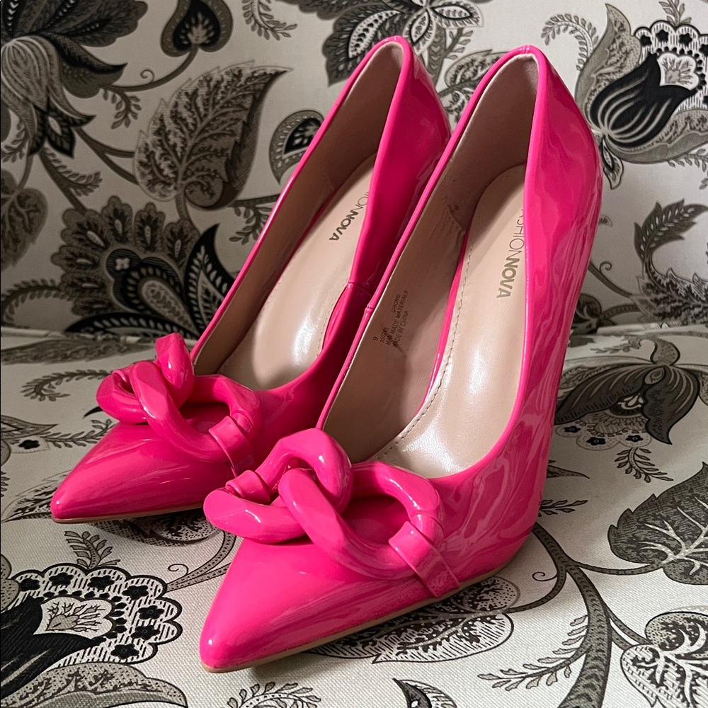 Pink Chain Heels
